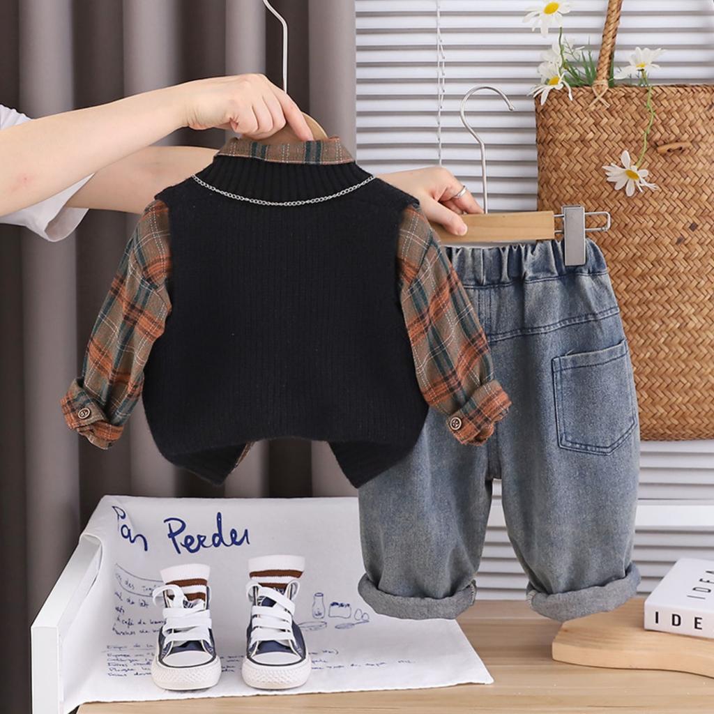 Kids Casual Long-Sleeve Set, Comfortable Daily Wear Outfits