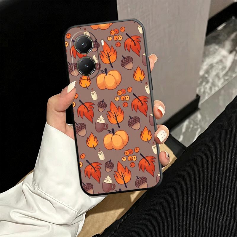 Pumpkin Happy Fall Autumn Soft Phone Case for Xiaomi Poco X5 X6 X7 X8 Pro Max X3 F7 F8 Ultra M8 M7 M6 M5 Redmi 15 15C 14C 13C 12