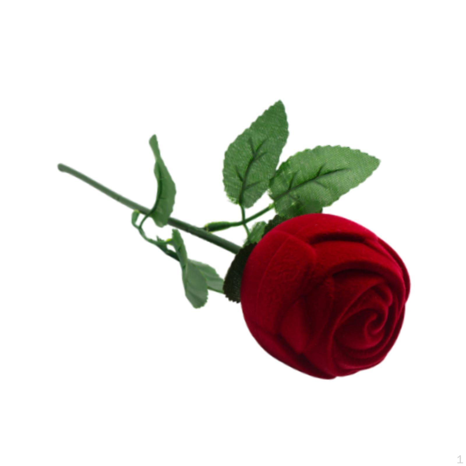 

Коробка для колец в форме розы, витрина для хранения помолвочных украшений, чехол для предложения ко Дню святого Валентина