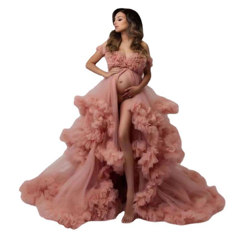 Versatile Maternity Photoshoot Mesh Robe: Sexy, Fashionable, Multiple Colors