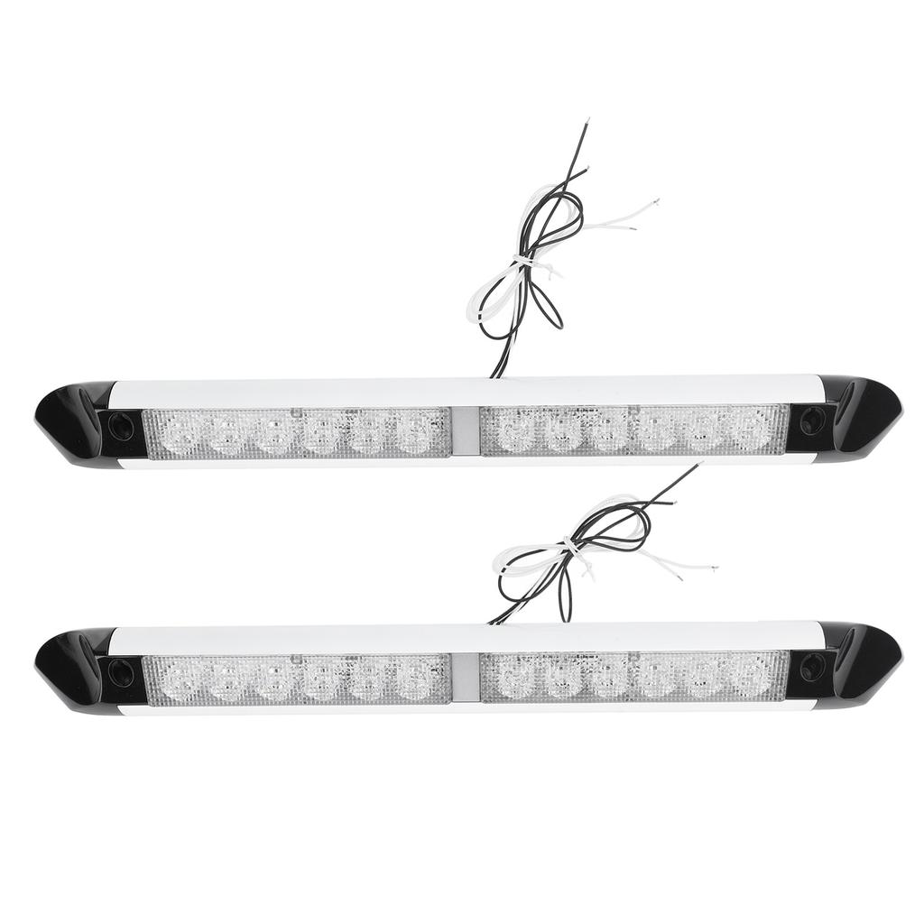2 Pcs RV LED Porch Awning Lights DC 12V to 24V Energy Saving Exterior Awning Utility Light Strip Bar for Trucks Caravan