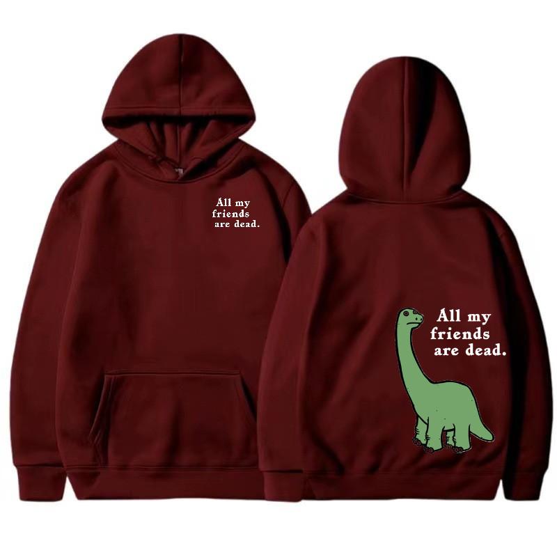 Fun Dinosaur Print Hoodie Men's and Women's Sports Hoodie Men's Hip  Hop Style Sports Shirt Fashion Street Wear