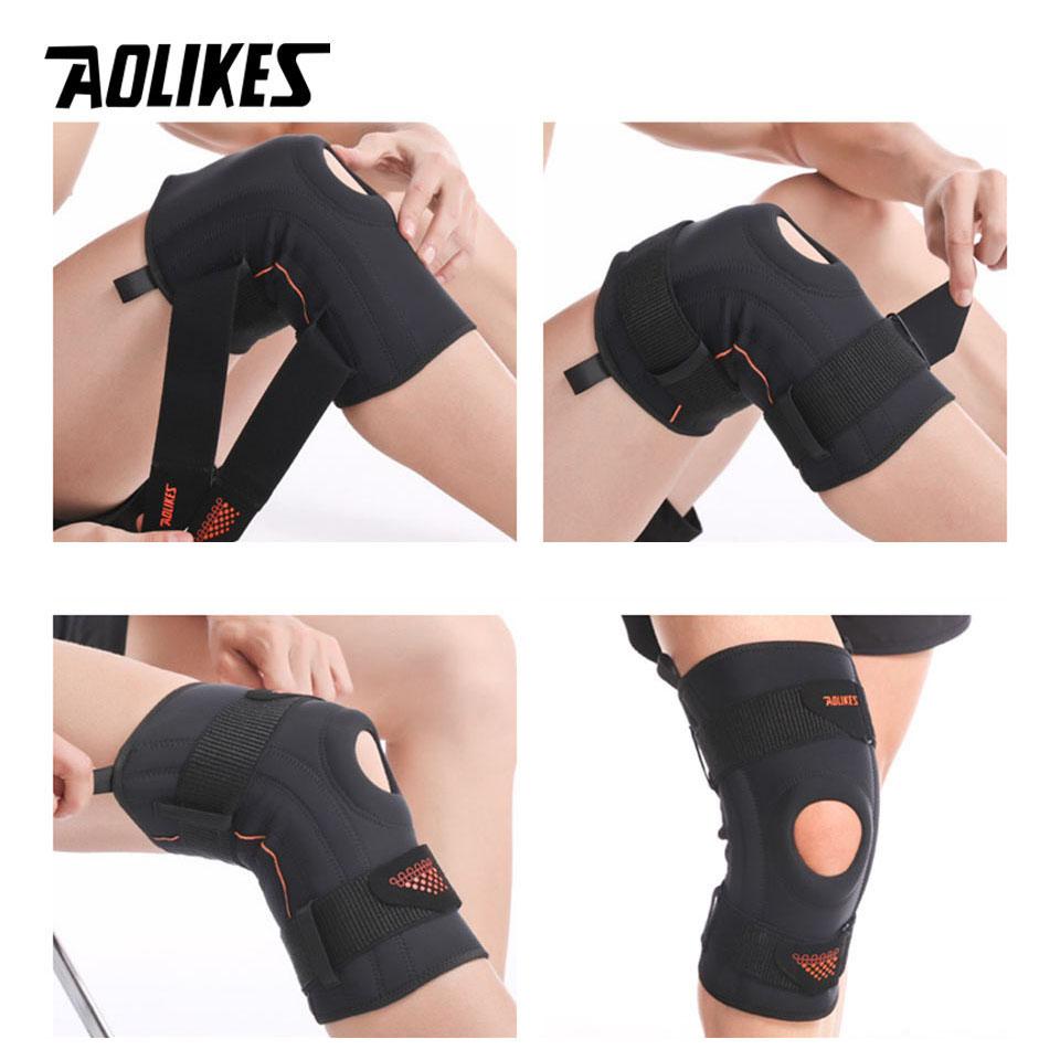 AOLIKES 1PCS Knee Brace, Knee Support for Stability, Meniscus Injuries, Minor ligament Sprains for Men & Women