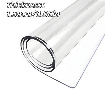 1 Stück Weichglas PVC transparent Esstisch Einliegend Wasserdicht, Ölbeständig und Hitzebeständig Tisch Kunststoff Schreibtisch Rutschfeste Matte
