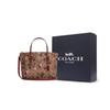 Coach Mollie Cherry Print Coated Canvas Tote Bag Women Tote Brown Multicolor CZ772-IMTAM