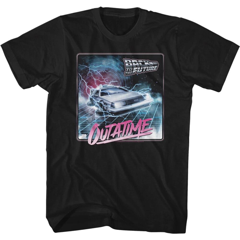 

Back To The Future Movie Time Portal Lightning Bolts Outatime Men s T Shirt S