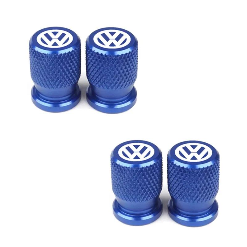 

VW GTI GOLF 2026 Hot For VW VOLKSWAGEN 4pcs Car Wheel Tire Valve Caps Aluminum Airtight Covers Badge Emblem for VW Volkswagen Go коричневий