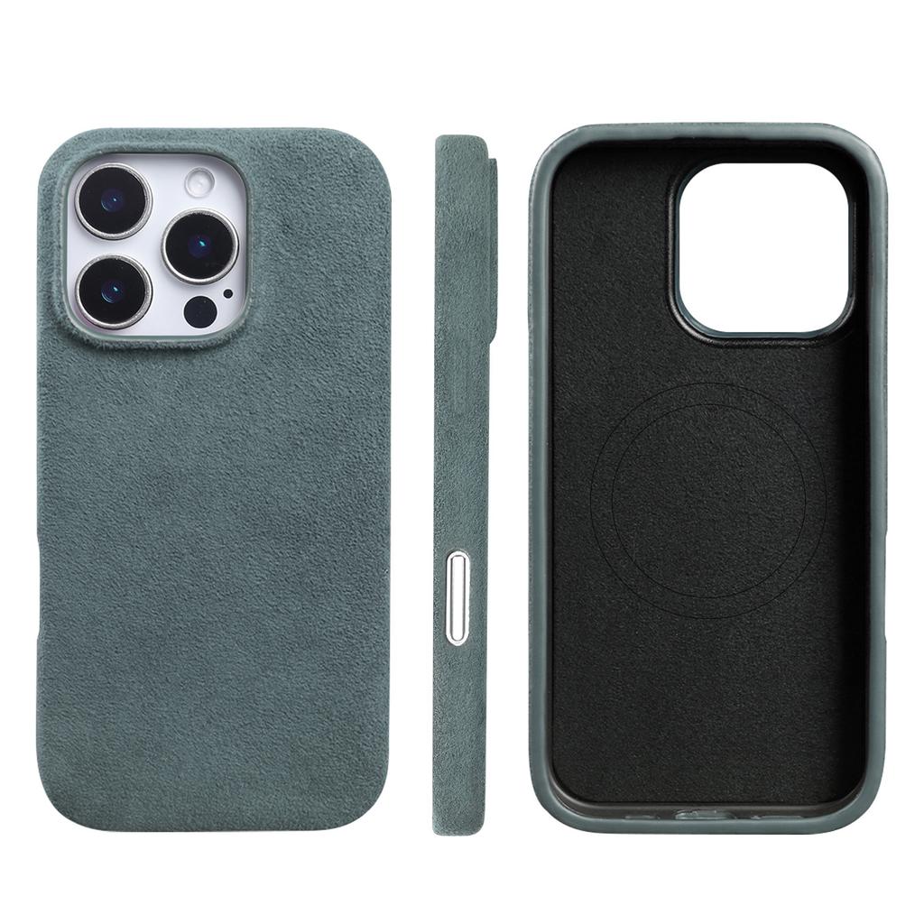Magnetic Alcantara Suede Phone Case for iPhone 17 Pro Max Air 17 16 Pro 15 14 Plus 13 12  All-inclusive Wireless Charging Cover
