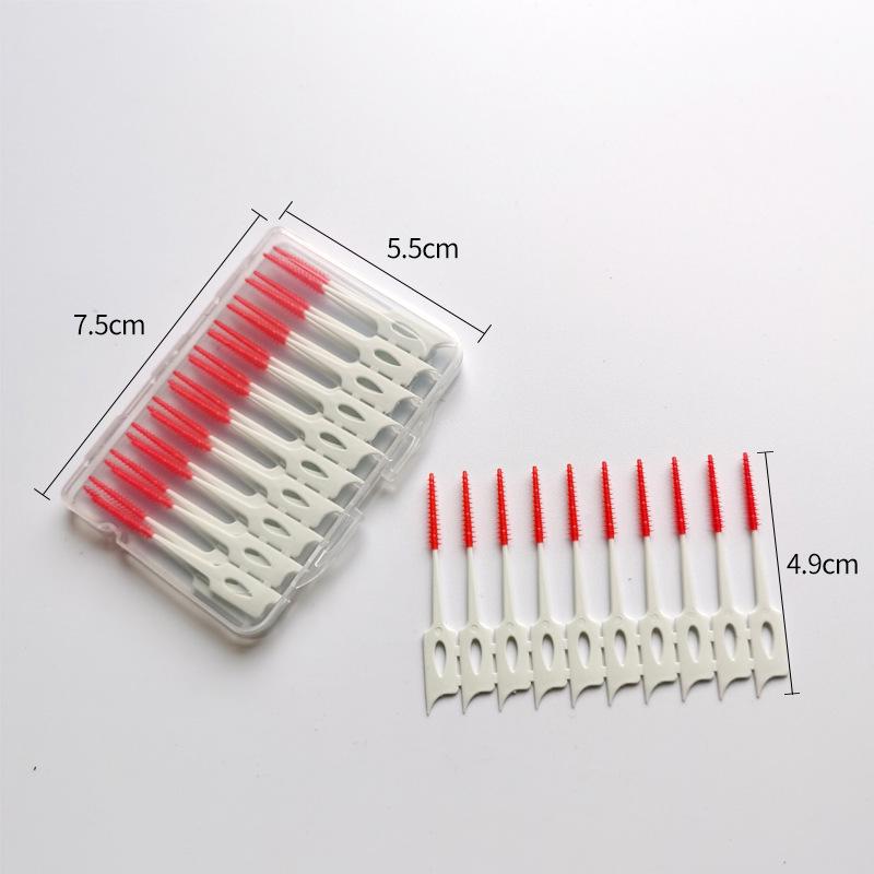 Brosse Interdentaire en Silicone Orthodontique - Brosse Douce pour le Nettoyage Buccal des Espaces Dentaires