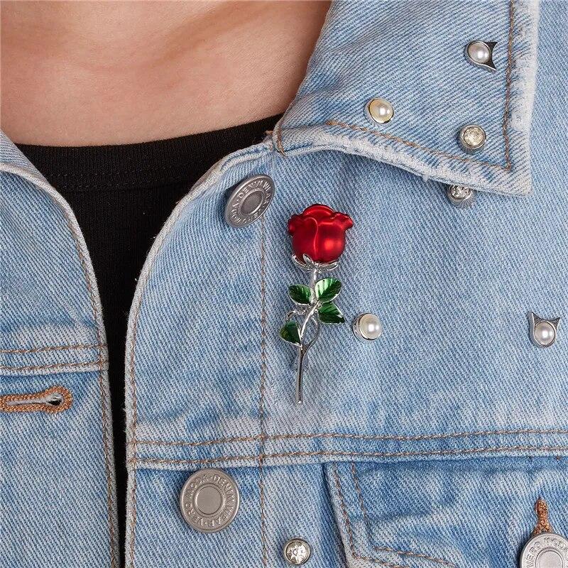 Fashion Newest Rose Brooch For Women Charm Flower Brooches Pin Bride Engagement Wedding Party Jewelry Gifts Wholesale