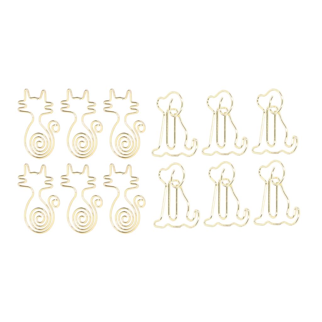 100Pcs Gold Paper Clips Metal Rustproof Plating Process Gold Fadeless Widely Used Cute Paper Clips f