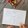 3pcs Simple Dot Grid Design Handmade Flexible Record Template DIY Scrapbook Journal Rectangle Stencil Ruler Set Stencil Ruler