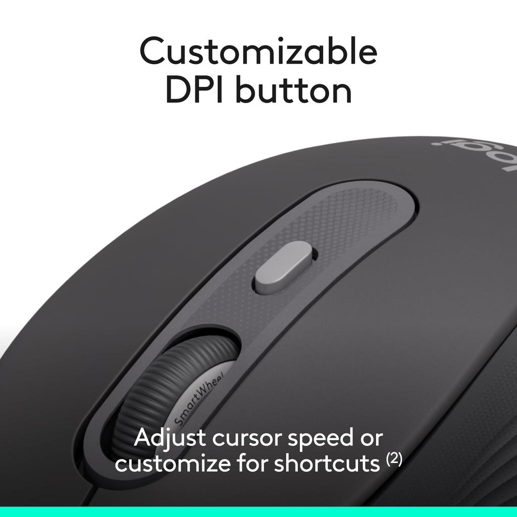 Logitech Signature Wired M520 L Optical Mouse for Business Use - Graphite
