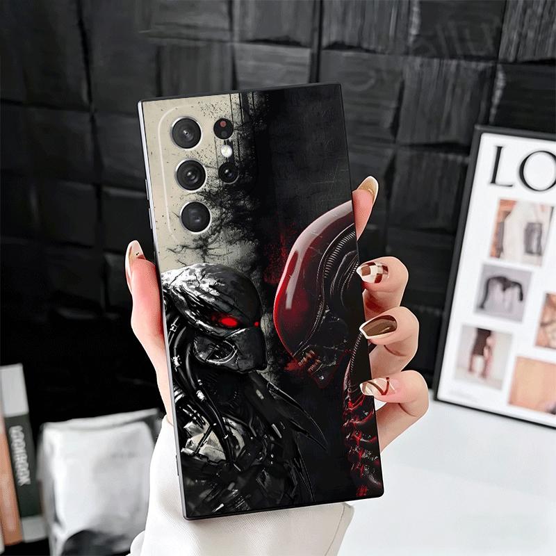 A-Alien Vs P-Predator Soft Phone Case for Samsung Galaxy S26 S25 Edge S24 Ultra S23 Plus S22 S21 FE S20 Black Cover Back Shell
