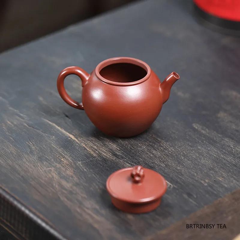 Chinese Tradition Yixing Purple Clay Teapot Beauty Tea Infuser Kettle Handmade Stone Zisha Tea Pot Household Tea Set 110ml