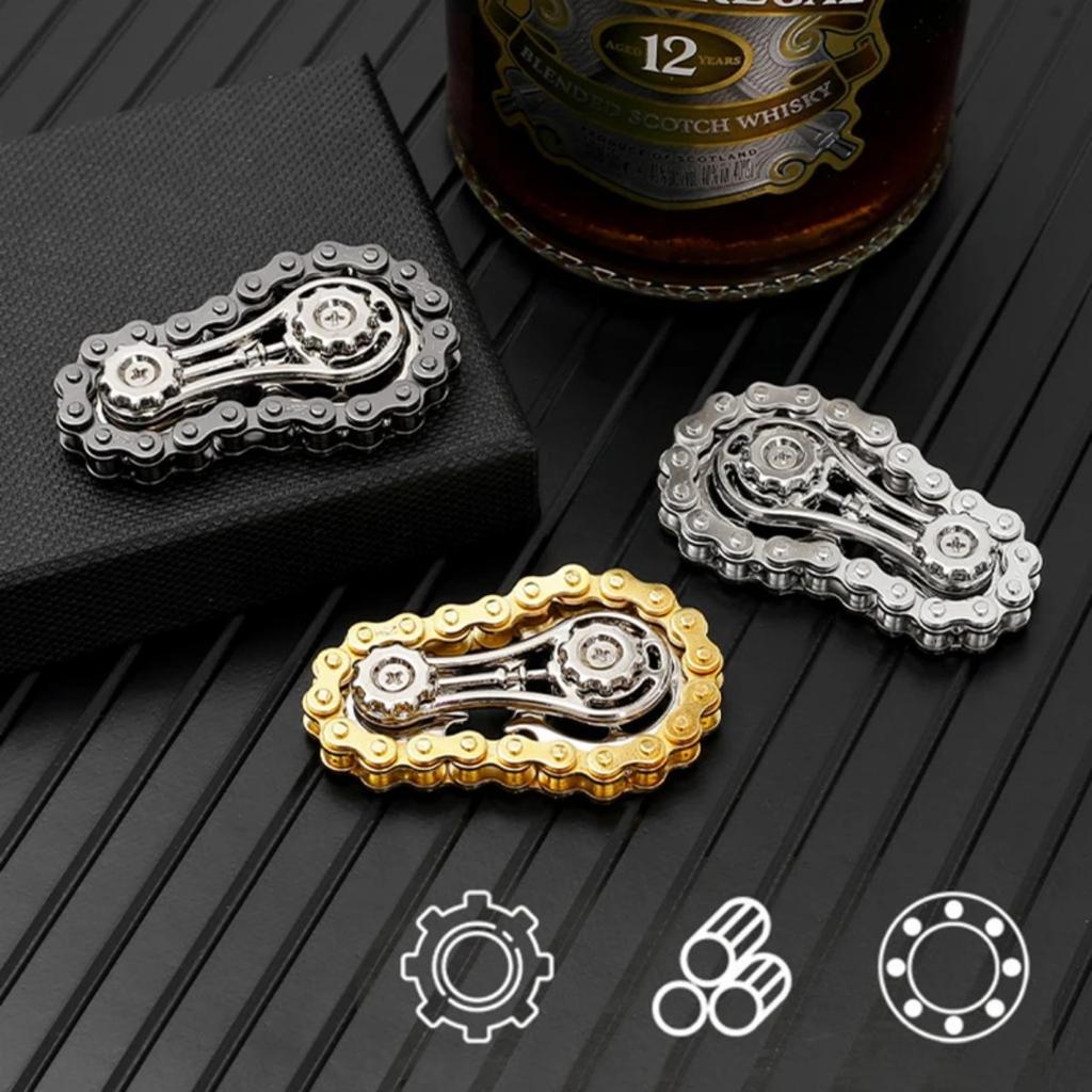 Metalowa zabawka typu Fidget w kształcie łańcucha rowerowego do łagodzenia stresu