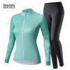 Women's Long Sleeve Fleece Cycling Suit - Autumn/Winter Mountain Bike Outfit