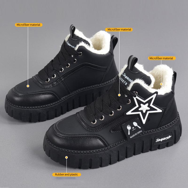 Winter Women's Fleece Thickened Warm Shoes Casual Snow Boots