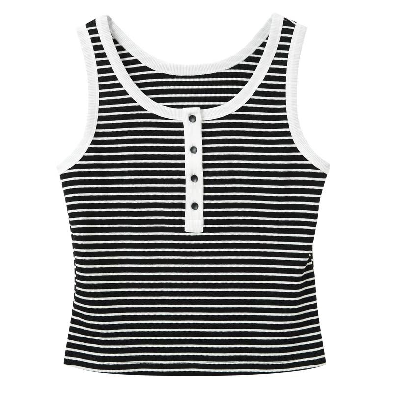 Women s Striped Slim Fit Sleeveless Top XL