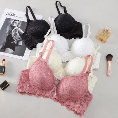 Teen Lace Lingerie Set: Wire-Free, Push-Up Bra for Students