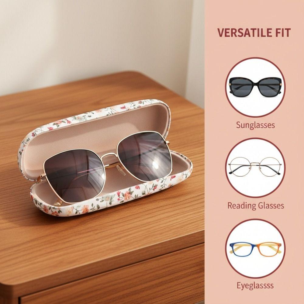 Organizers Hard Box Sunglasses Case Portable Floral Design Glasses Case Elegant Lightweight Spectacle Case Work Use