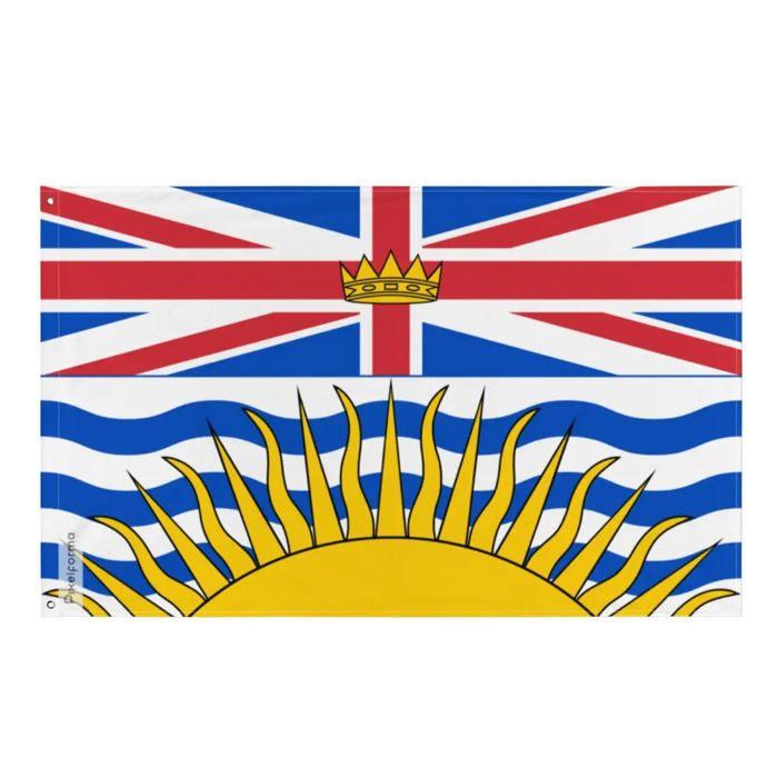 Drapeau de la Colombie-Britannique – 90 x 150 cm – Polyester – Œillets en fer – Résistant chiaro