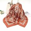 Foulard Quadrato in Seta Stampa Moda Lusso 70*70Cm Fascia Morbida in Raso per Capelli Foulard Cravatta Fascia per Capelli Femminile Foulard Nastro per Borsa