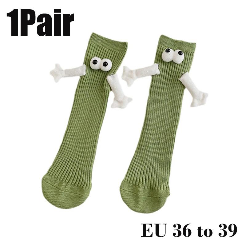 10 Paare Club Promi Ins Mode Lustig Kreativ Magnetische Anziehung Hände Schwarz Weiß Cartoon Augen Paare Socken Socken