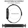 For Huawei Watch Fit 3 Milanese Band Flower Stainless Steel Magnetic Mesh Watch Strap