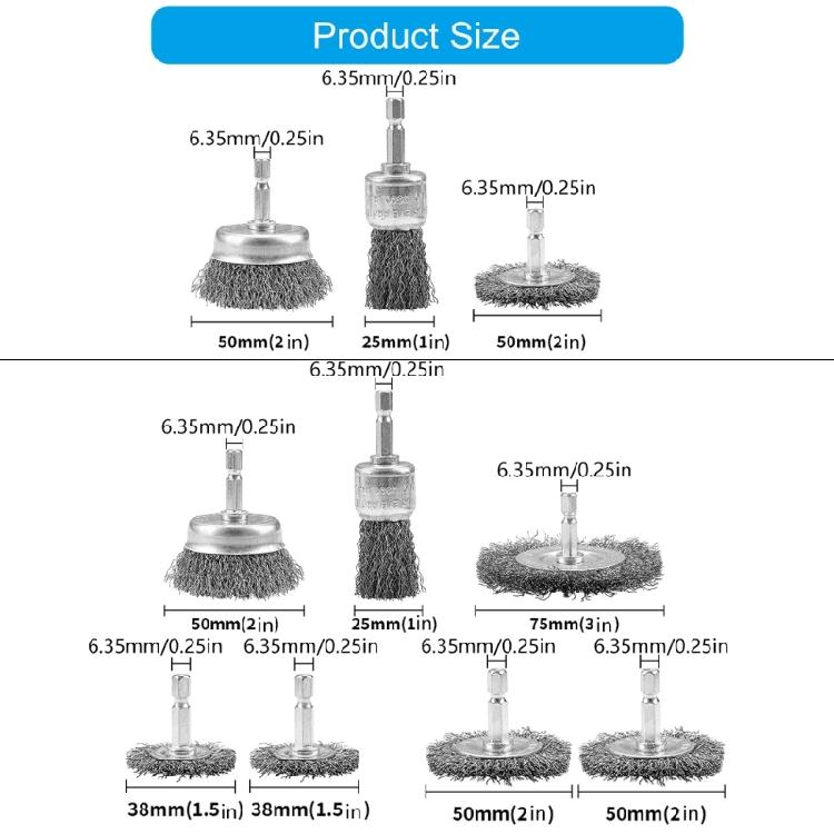 Versatilitys Steel Wire Wheel Brush With Hex Shank For Effective Metal Surfaces Treatments And Polishing Cleaning Tool