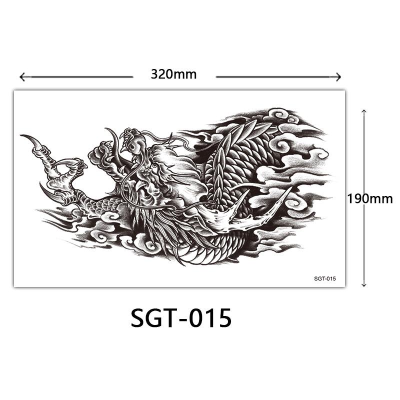 Flower Chest Tattoo Sticker, Chest Tattoo Sticker, Color Half Nail Large Picture Tattoo Sticker