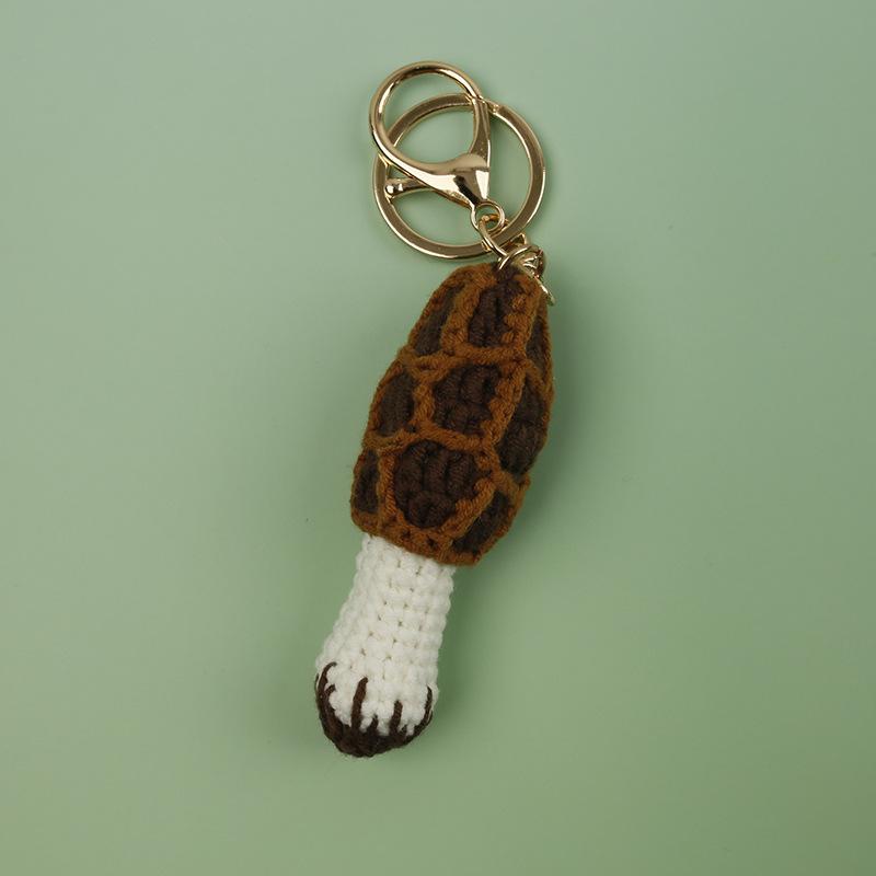 Einzigartige Pilz-Serie Häkel-Schlüsselanhänger Zufällige Farbverlauf-Farbe Pilz-Schlüsselanhänger Für Taschenanhänger Gestrickter Pilz-Schlüsselanhänger Individuell
