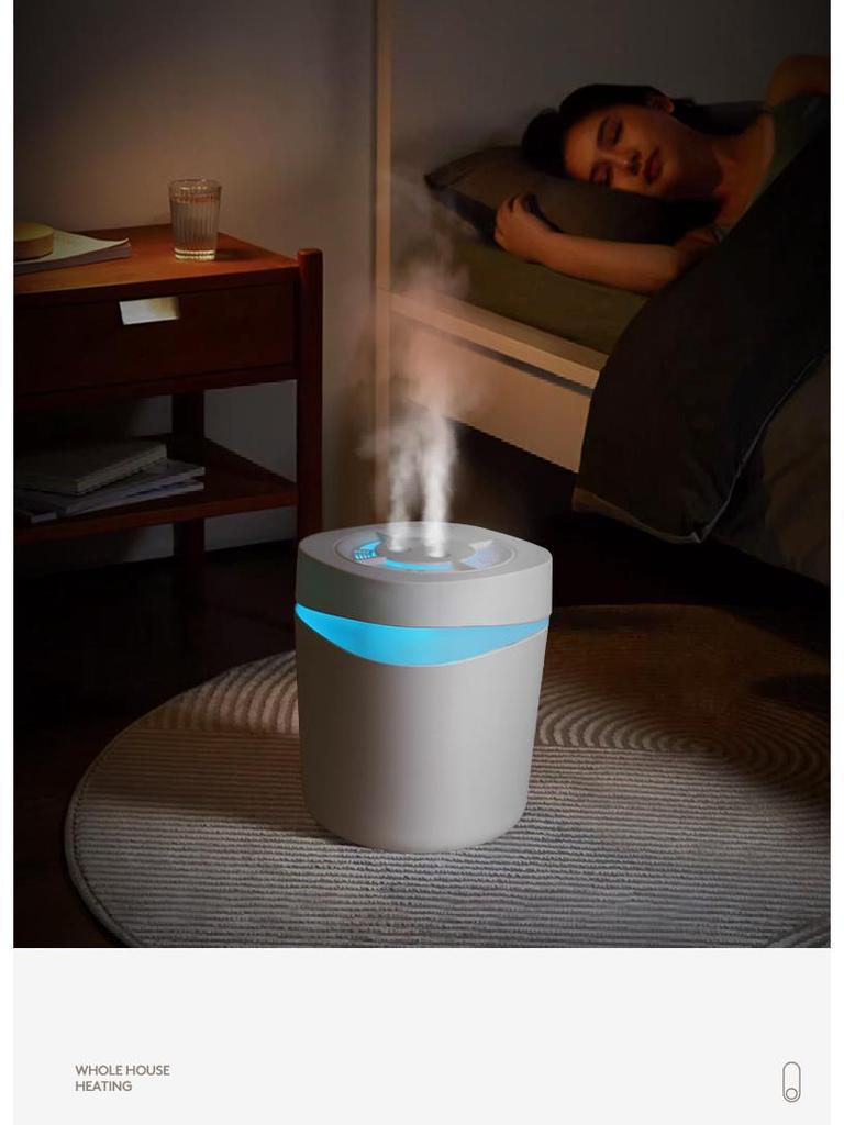 Dual-Function Humidifier and Night Light with Remote Control – Silent, Large-Capacity Aromatherapy Device for Bedroom
