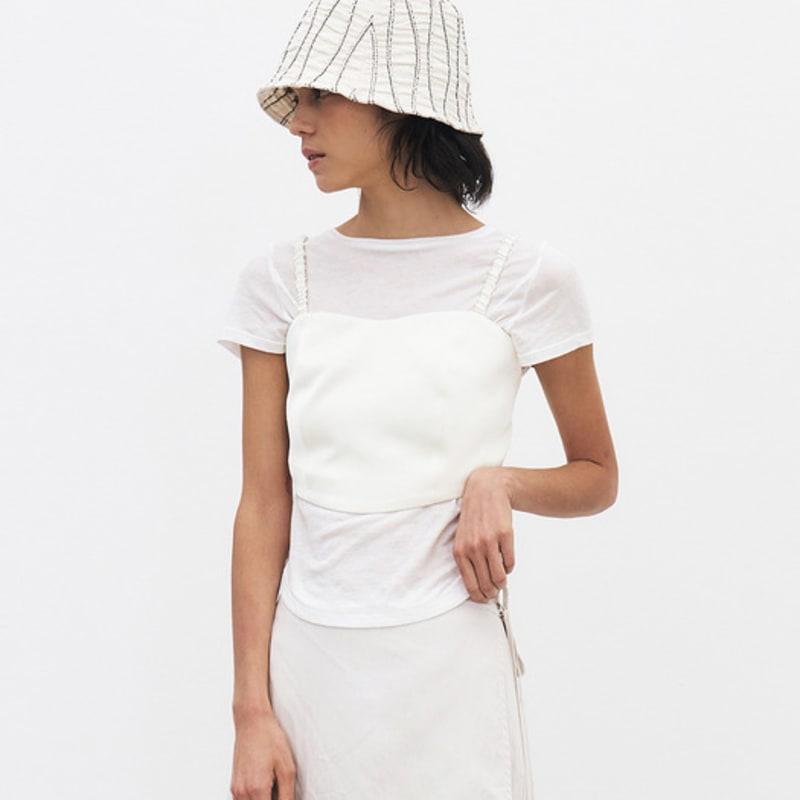 MOHAN TFR STITCH COTTON BUCKET HAT_IVORY