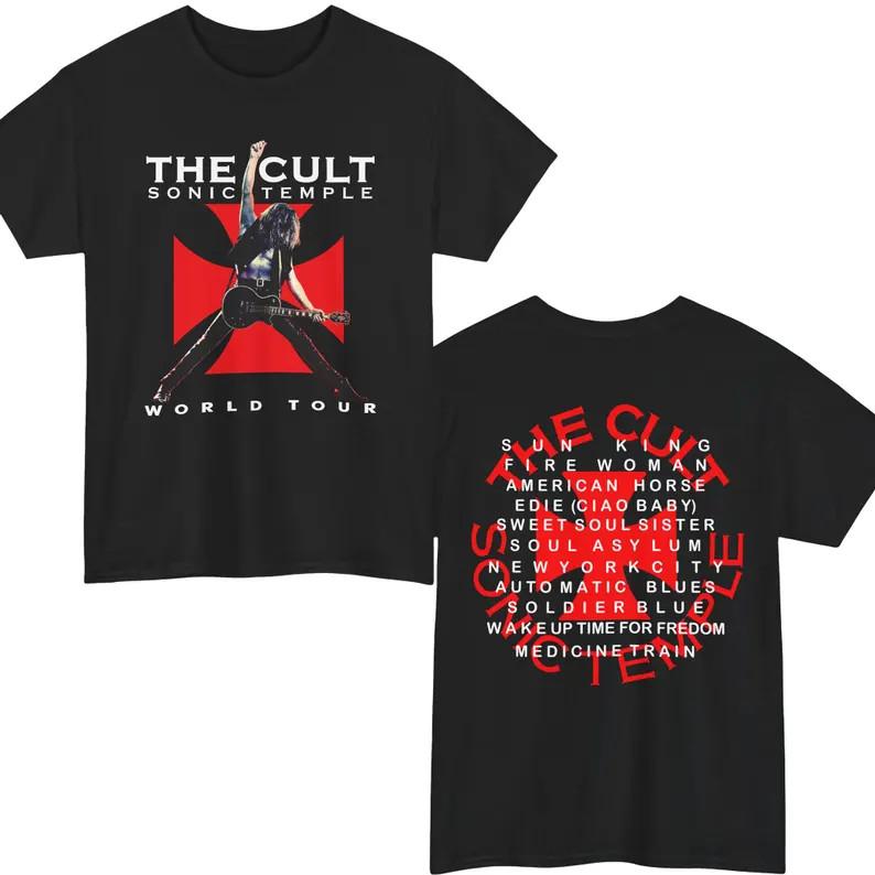 Vintage 1989 The Cult Sonic Temple Tour T-Shirt Retro Rocker Tee Unisex T-Shirt XXL