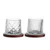 Luxury Rotating Whiskey & Brandy Glass Tumbler with Coaster