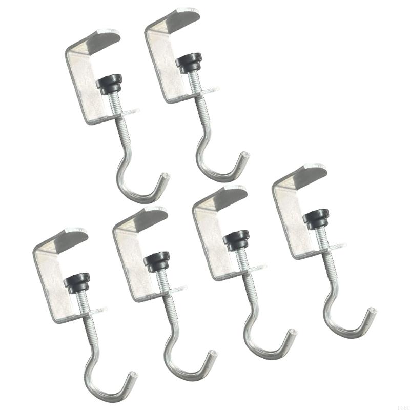 Pack Of 4/6 Adjustable Desk Handbag Hooks Heavy Duty Hook Space saving Hook For Home Office And School Use