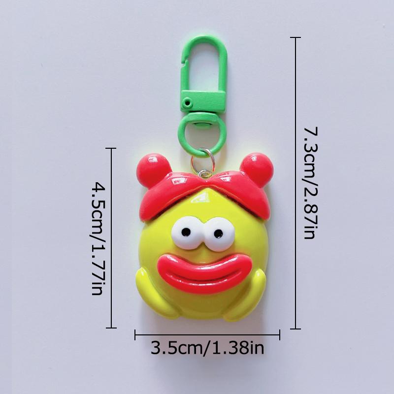 1PC Funny Cute Girls Gifts Sausage Big Mouth Monster Keychain Cartoon Resin Key Chains
