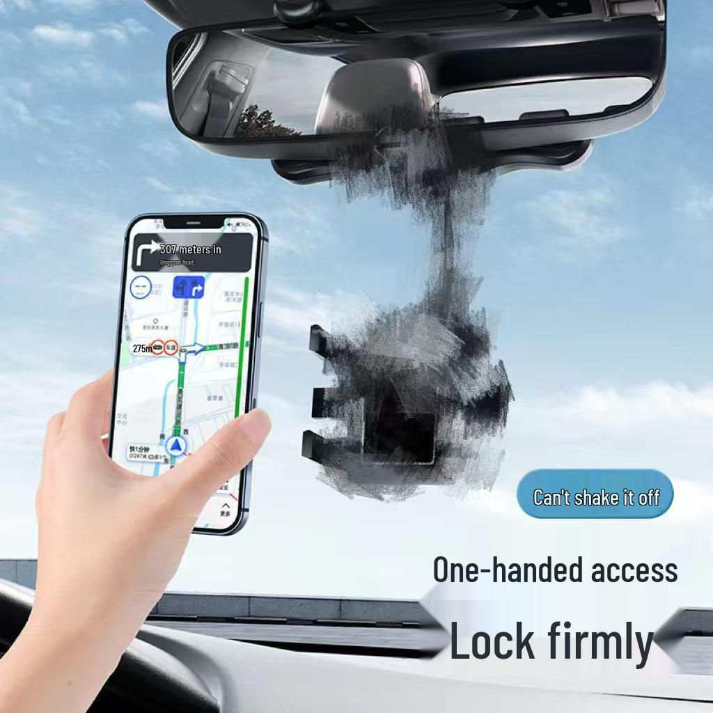 Universeller Rückspiegel-Handyhalter für Autos - Anti-Schütteln, Anti-Vibration, Stabil & Tragbar für die Navigation