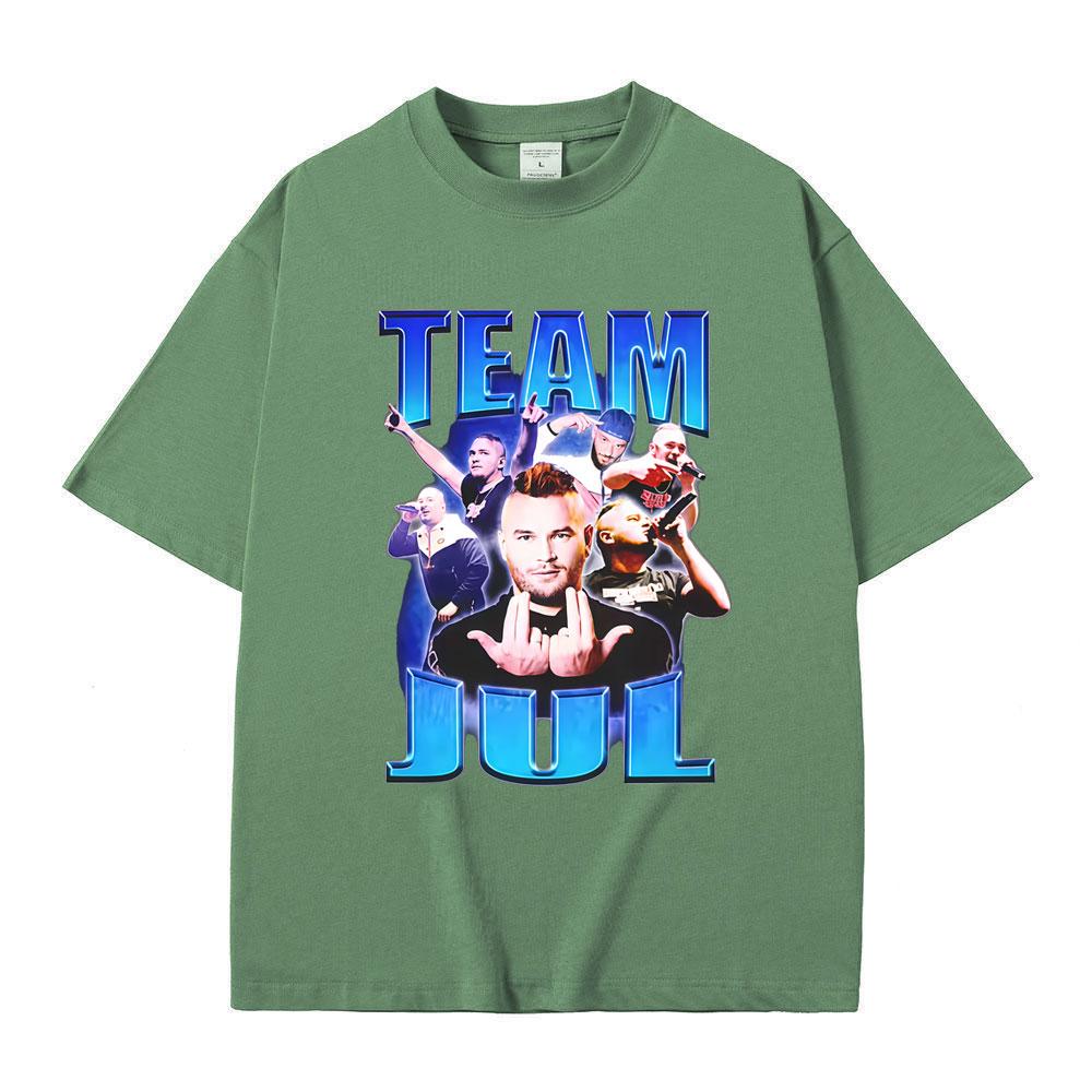

French Rapper Team JUL Graphic Tshirt Men Women Hip Hop Fashion Trend Tshirt Male Casual Oversized Cotton Short Sleeve T Shirts 4XL