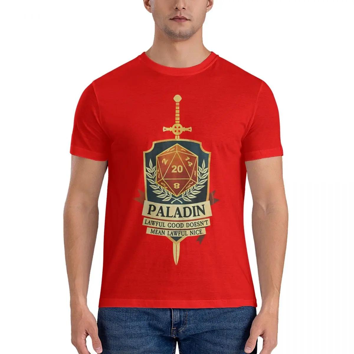 

Paladin Lawful Good Doesnt Mean Lawful Nice Men T Shirts DND Vintage Tee Shirt Short Sleeve Crew Neck TShirt S