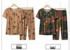 Mom's Bamboo Cotton Plus Size Summer Casual Set – Loose Short-Sleeve Top & Two-Piece Outfit for Middle-Aged and Elderly Women