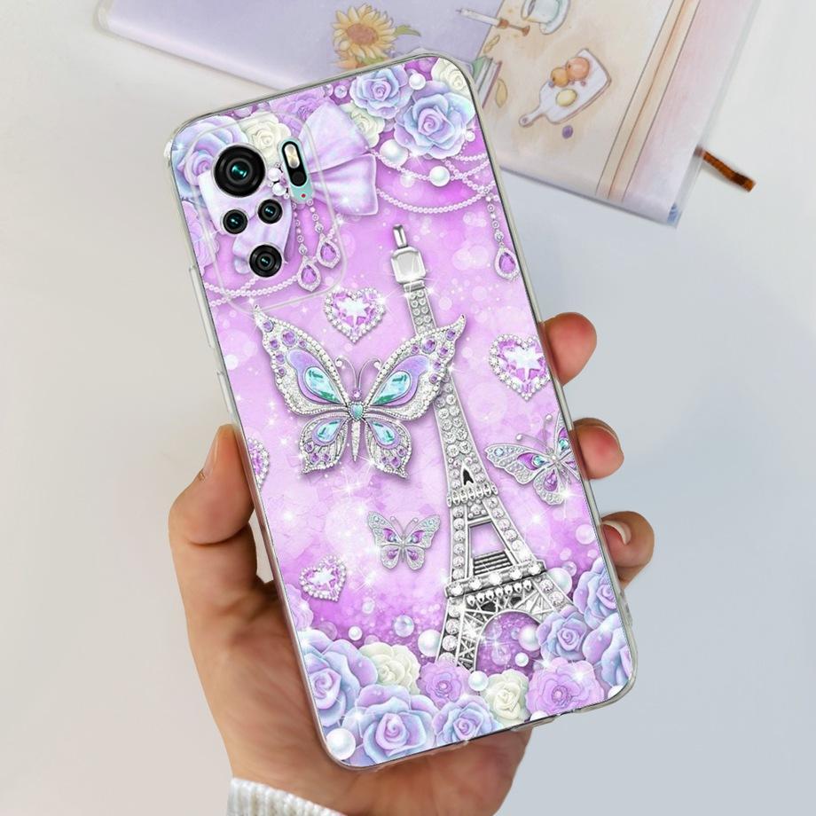 For Xiaomi Redmi Note 10 4G 5G Case Redmi Note 10 Pro 10 Lite Cover Soft TPU Slicone Clear Bumper Mi Note10 Lite Beautiful Capas