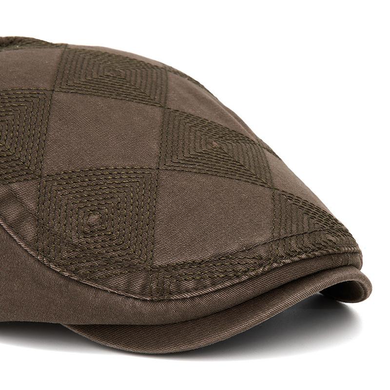 Embroidery Beret British Vintage Men's Forward Cap Spring Summer Sunshade Newsboy Cap