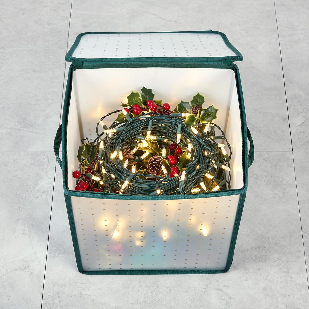 64-Grid Baubles Storage Box Large Capacity Portable Ornament Divider Detachable Foldable Storage Container Holiday Accessories
