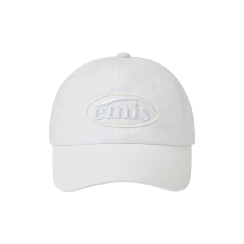 

EMIS TONE ON TONE WAPPEN BALL CAP-WHITE WHITE