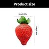 Crystal Strawberry Figurine Glass Fruit Miniature Statue Paperweight Ornament for Home Table Decors and Art Collectors