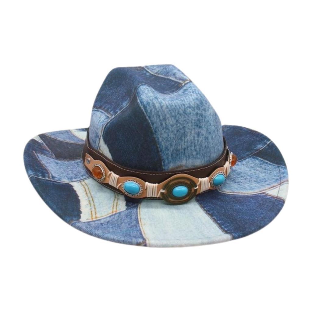 Travel Photography Vacation Stage Performance Jazz Hat Western Retro Cowboy Top Hat Ethnic Style Street Shot Felt Hat