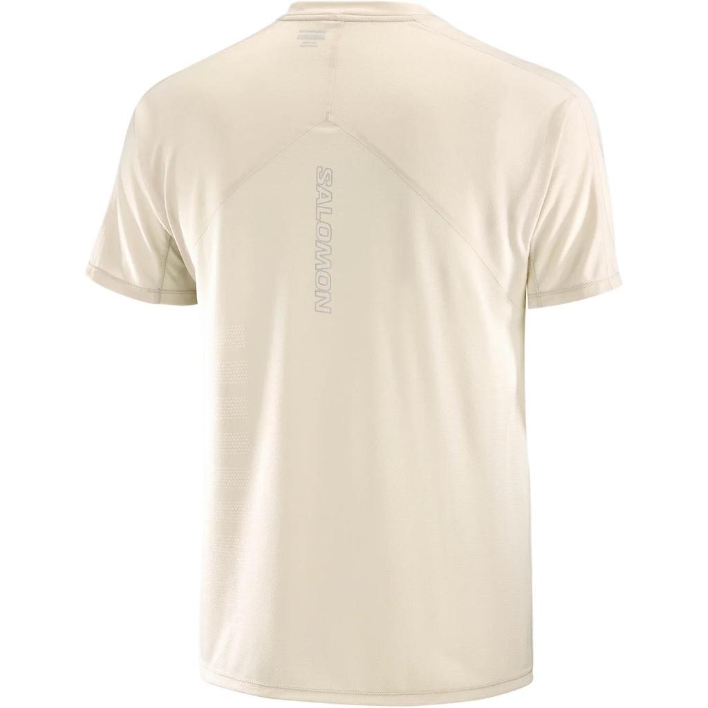 SALOMON Sense Aerographic Soft Comfortable Quick-Drying Breathable Odor-Resistant Short Sleeve T-Shirt Men Tops Off-White LC2319500