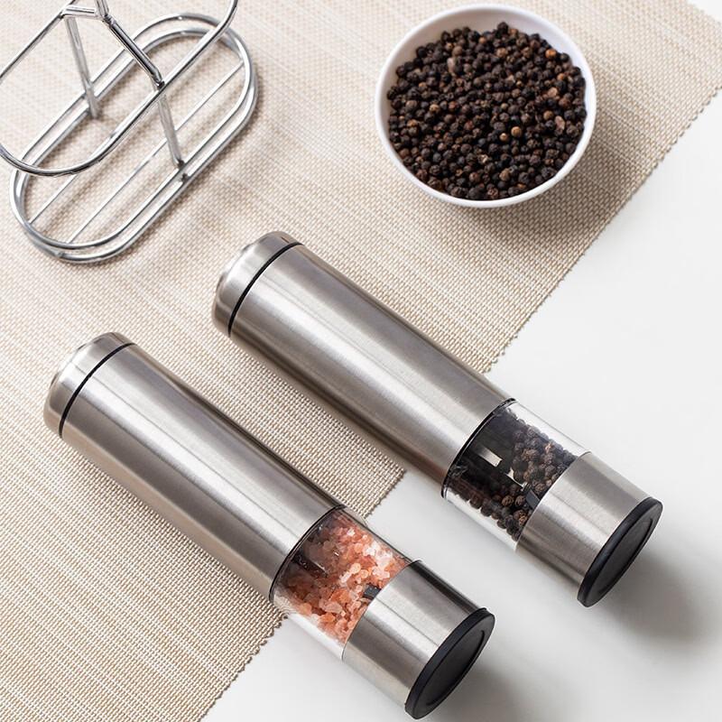 

Ruhan Electric Stainless Steel Pepper Grinder Set with Stand